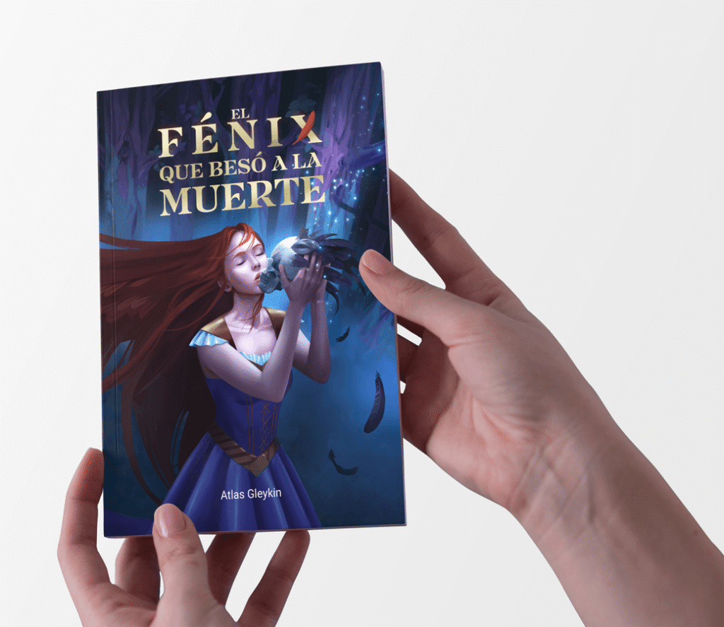 Ejemplo de portada bonita ilustrada para libro autopublicado, con estilo visual atractivo y composición profesional